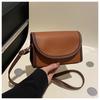 Bolsa casual simples de cor sólida da moda estilo coreano bolsa feminina 2024 Inverno nova bolsa pequena texturizada bolsa de ombro transversal