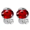 Conjunto Original de Joias do Zodíaco Prata Esterlina S925 Cravejado com Pedra de Cristal de Granada Natural Colar Anel Brincos