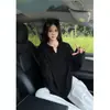 Camiseta de Manga Larga con Cuello en V y Patrón de Escamas de Dragón Texturizado Pesado Americano para Hombres y Mujeres Primavera Otoño Invierno Casual Commute Estilo Perezoso Top