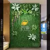 Paredes de plantas artificiales verdes al por mayor, paredes de plantas 3D, césped artificial, letreros para escaparates, flores artificiales, paredes de fondo decorativas