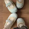 Sapatos Mary Jane Estilo Doce Feminino para Mulheres 2026 Novo Verão Estilo Coreano Boca Rasa Versátil Velcro Sapatos de Uma Sola para Mulheres