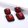 Joias Europeias e Americanas Novas Exageradas de Marca Famosa, Personalizadas, Modernas e Simples Brincos de Pedra Quadrada, Acessórios para Roupas de Banquete, Mais Vendidos