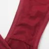 Original Seven Algodón Ligero Sexy Calado Cruzado Pierna Larga Cómodo Algodón Braguitas Triángulo de Cintura Baja para Mujer