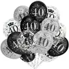 Set de Globos con Confeti Negro Dorado para 16 18 30 40 50 60 Años Combinación Decoración para Fiesta de Cumpleaños de Adultos