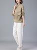 Traje casual de estilo extranjero para madre de mediana edad, rejuvenecedor, para mujer, nuevo de primavera y otoño 2024, versión coreana de suéter holgado, conjunto de dos piezas, moda