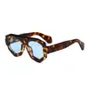 Gafas Planas Personalizadas Transfronterizas Gafas de Sol Asimétricas Europeas y Americanas Ins Viajes Fotografía Callejera Monturas de Gafas Coloridas para Mujer