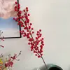 Holly flor artificial fortuna fruta véspera de Ano Novo flor bênção balde frutas vermelhas mobiliário doméstico flor falsa mesa da sala de estar Feijão acácia atacado