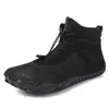 Botas de Nieve de Invierno Transfronterizas para Hombre, Botas de Esquí para Pareja, Zapatos de Algodón Impermeables Antideslizantes, Botas de Montañismo de Cinco Dedos Engrosadas con Forro Polar para Mujer