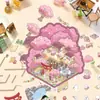 Pegatinas de escenario de almacenamiento sin corte de mundo en miniatura, casa 3D visual en capas, pegatinas de escenas de juegos populares