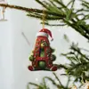 Navidad Transfronteriza Nuevo Acrílico Letra de Navidad Grinch Decoración de Árbol de Navidad Regalo Festivo Cabello Verde Colgante para el Hogar