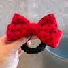 Corona Roja Infantil Año Nuevo Princesa Lazo Pasador Tocado Amor Princesa Diadema Chica Dulce Nochevieja