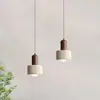 Lámpara colgante amarilla de travertino retro, ajustable y retráctil para comedor, lámpara colgante pequeña de estilo minimalista wabi-sabi para dormitorio