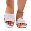 Sandalias tejidas ligeras de playa para mujer, nuevo estilo transfronterizo, elegantes, talla grande, sandalias planas de punta cuadrada de moda