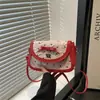 Bolsa de Axila Doce para Meninas Coreanas Feminina com Laço Francês Uma Alça Bolsa Quadrada Pequena Nova de Verão Moda Fofa Bolsa Transversal