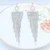 Pendientes de Aguja de Plata S925 con Pedrería, Pendientes de Borla, Estilo Vintage Largo, Pendientes Súper de Hada, Estilo Moderno para Mujer
