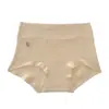 Calcinhas Femininas Plus Size de Algodão Colorido Natural com Cintura Alta, Controle de Barriga, Ajuste ao Corpo, Alta Elasticidade e Gancho Estendido - Pacote com 60 Unidades