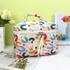 Estilo ins Cuadros Xiaoqing Bordado de Corazones Neceser Lindo Gran Capacidad Bolsa de Almacenamiento Portátil para Lavarse y Hacer Gárgaras Estudiante Estuche para Lápices