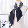 Estilo K Lenço Quadrado 90 Elegante Seda de Imitação Sarja Feminina Decorativo Lenço de Seda Feminino Toque de Seda DIY Lenço Fino de Seda