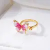 Anel de Pérola, Brincos, Pingente, Conjunto de Três Peças Micro-Cravejado, Estilo Borboleta, Design Gotejamento de Óleo, Luxo Acessível DIY de Alta Qualidade