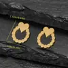 Acero Inoxidable Transfronterizo Corte Luz de Lujo Estilo Simple Versátil Forma de Corazón Flor de Trompeta Molinillo de Viento Perforación Hueso de Oreja Clavo