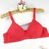 Nuevo Estilo Sujetador Jacquard Pequeño de Copa Fina con Tres Filas de Corchetes para Mujeres de Mediana Edad y Mayores, Transpirable, Sin Aros, Ropa Interior Cómoda