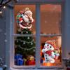 Natal Kawaii Boneco de Neve Homem de Gengibre Adesivos Celebração de Feriado Porta Janela Decorações de Festa Filme Transparente Eletrostático