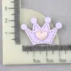 Tela Imitación Corazón Infantil Accesorios de Resina DIY Materiales Accesorios para el Cabello de Bebé DIY Corona Accesorios de Tinta Almohadilla Venta al por Mayor