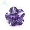 Outlet de Fábrica 5A Circonita Púrpura Flor de Ciruelo Piedra en Bruto Artificial Fondo Puntiagudo Pentagonal Color Flor de Ciruelo Piedra Blanca CZ