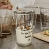 ES ins mismo estilo en línea bloguero rojo grabación de vlog letra francesa Taza de leche de Vidrio taza de café gran capacidad
