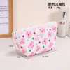 Bolsa de Cosméticos Pequeña Personalizada con Flores Frescas Bolso de Mano Girly Heart Bolsa de Almacenamiento de Cosméticos Portátil para Viaje