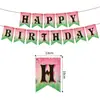 Decoraciones de Fiesta de Cumpleaños Rosa y Verde Transfronterizas Pancarta Temática de Bruja Globos Pastel Espiral Adornos de Panal