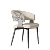 Cadeira de Jantar Minimalista Italiana Preta Luxo Leve Moderna Designer Cadeira com Encosto Sensação de Alto Padrão Hotel Casa Balcão de Ilha Cadeira para Mesa de Jantar