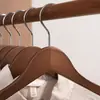 Percha de madera maciza para el hogar, percha de madera sin marcas, madera antideslizante, percha de madera para tienda de ropa, armario, tendedero de ropa