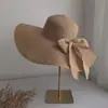 Salida a la Playa de Verano Sombrero de Paja para Playa de Ala Ancha Protección Solar Vacaciones Versátil Sombrero de Ala Ancha Sombrero para el Sol para Mujer
