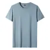 Camiseta de manga corta de 180 g para hombre y mujer, nuevo estilo primavera-verano, casual y versátil, color liso