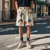 Shorts Casuais de Verão para Casal Estampa de Desenho Novo Calças de Praia Estilo Preguiçoso Casuais Calças Largas Calças de Pijama para Casa