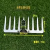 Rastrillo agrícola para aflojar la tierra y voltear el suelo, multifuncional para plantar verduras y recuperar terrenos, rastrillo excavador de arena de cinco dientes, siete dientes, todo de acero, a prueba de óxido, raspador de arena, China