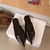 Mules sencillos lisos sin cordones, nueva tendencia 2026 para mujer para exteriores, sandalias doradas de tacón fino con punta cuadrada