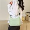 Bolso Pequeño Cuadrado Liso de Moda para Mujer Bolso de Hombro de Nicho para Viajes Diarios Bolso Cruzado Versátil para Mamá