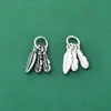 Colgante de Pluma de Plata de Ley S925 Colgante Pequeño Pulsera DIY Pulsera Cuerda Trenzada Accesorios de Plata Material