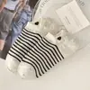 Nuevos Calcetines Cortos Lindos para Mujer Primavera/Verano 2026, Estilo Japonés de Moda Bordados de Dibujos Animados Transpirables Calcetines de Algodón de Lunares