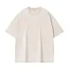 Camiseta Lavada Cor Sólida Tendência Retrô Estilo Americano Manga Curta para Homens e Mulheres, Caimento Solto, Top Meia-Manga Tendência e Versátil