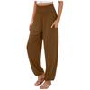 Verano 2023 Comercio Exterior Transfronterizo Aliexpress Nuevo Pantalón Casual de Pierna Ancha de Cintura Alta Elástico para Mujer