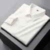 Camisa de Vestir de Manga Larga para Hombre con Jacquard de Espiga de Alto Recuento y Alta Densidad, Sin Planchar, Bordada, Primavera 2025, Ligera y Madura