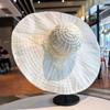 Chapéu de Sol de Aba Larga para Mulheres Férias de Verão Praia Beira-Mar Cobertura Facial para Exterior Chapéu de Sol Anti-UV