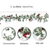Amazon Rattan Artificial Imitação Folha Verde Decoração Atmosfera de Casa de Natal Decoração de Frutas Vermelhas Arranjo de Videira