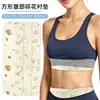 Almohadilla abdominal cuadrada floral pequeña para uso en todas las estaciones, absorbente de sudor, para deportes y fitness, almohadilla antisudor, antihumedad, antifricción