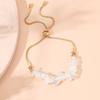 Pulseira Distintiva de Cascalho Natural Estilo Coreano Puxar Ajustável Moderna Linda Pulseira de Gema Menina Joia Bonita