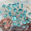 Pedras de Strass para Nail Art Azul Gelo Marinho com Base Pontiaguda, Pedras de Strass de Cristal Grandes Multifacetadas Super Brilhantes em Formato de Ovo de Pombo Açúcar de Gelo, Lote Inteiro