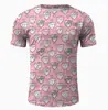 Camiseta impresión digital 3D comercio exterior nueva estación independiente Amazon 2025 transfronterizo europeo y americano Día de San Valentín hombre manga corta